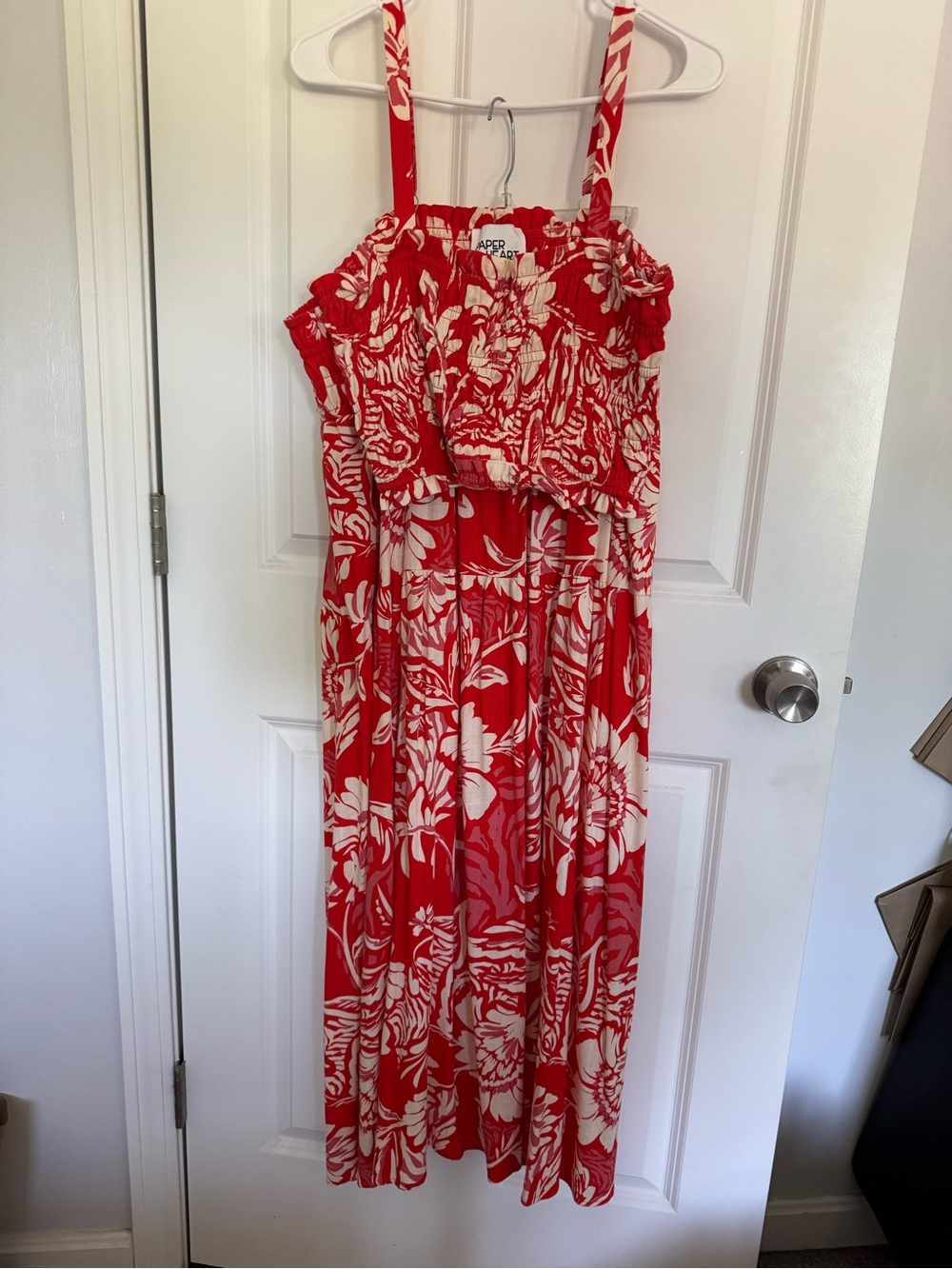 Two piece orange Floral Sundress